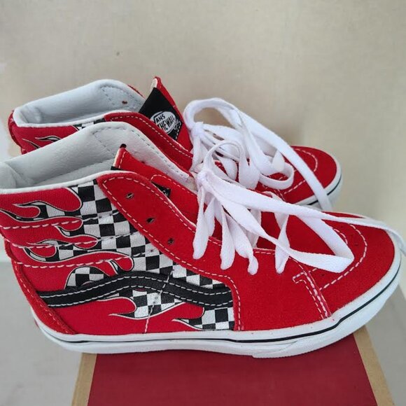 Vans Kids Size 13 Youth Red Sk8-Hi - Picture 1 of 7